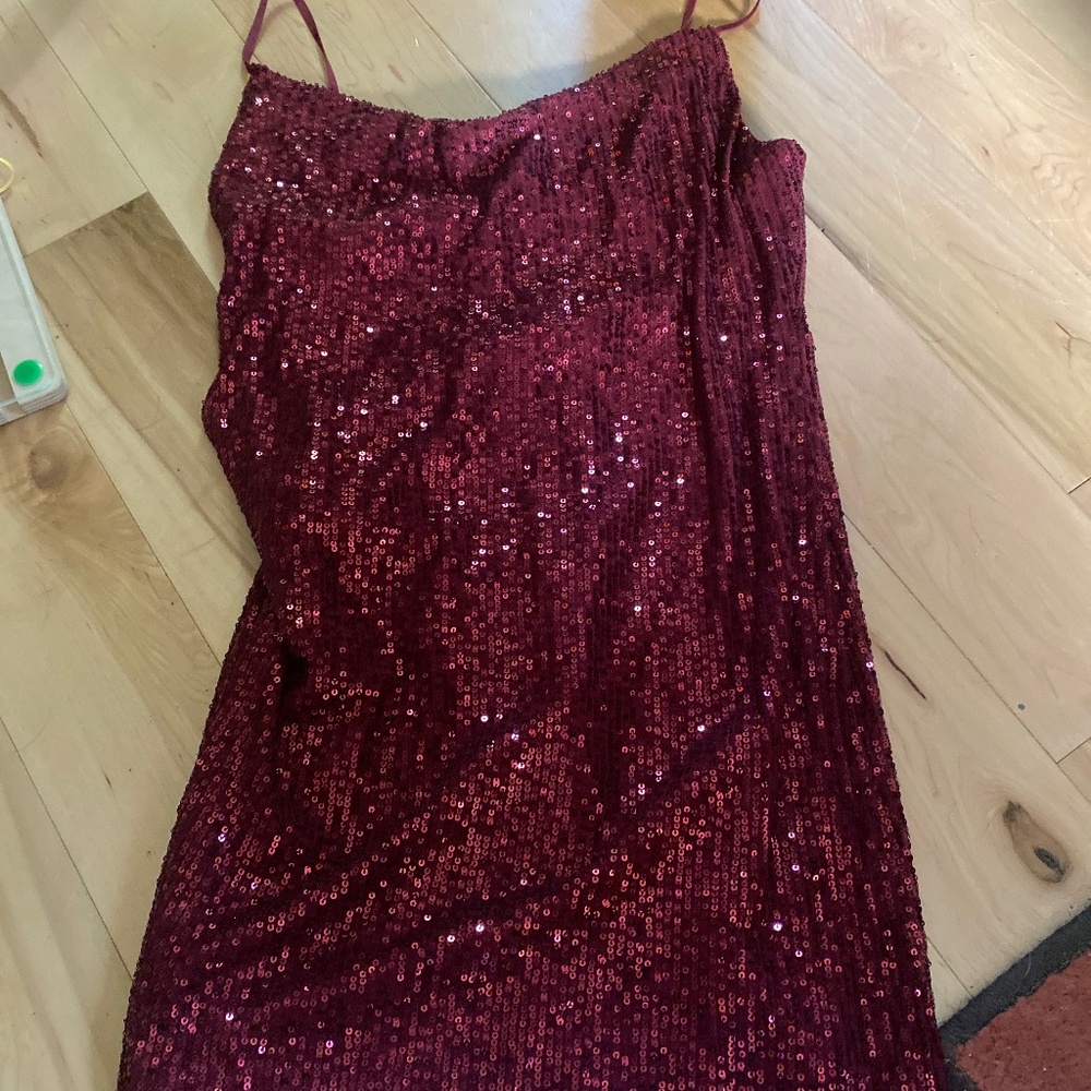 Women’s red sparkle dress